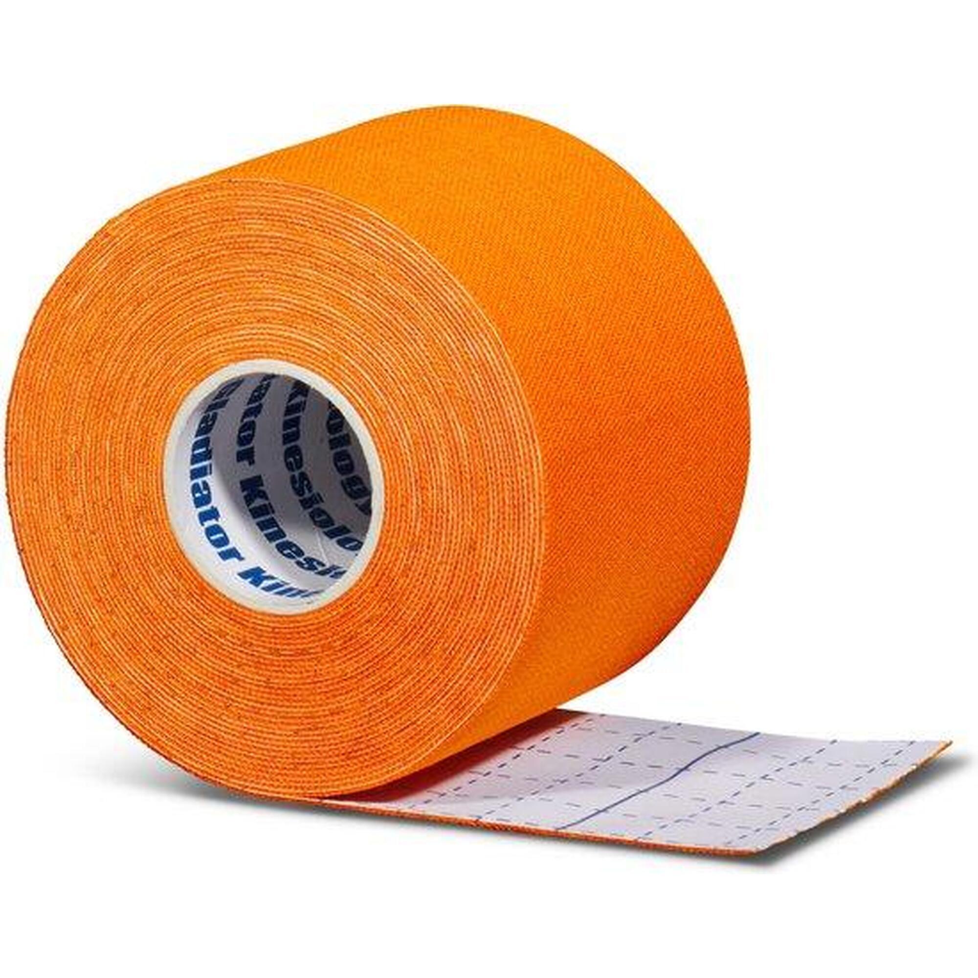 Bande kinésio élastique et imperméable orange 6 rouleaux