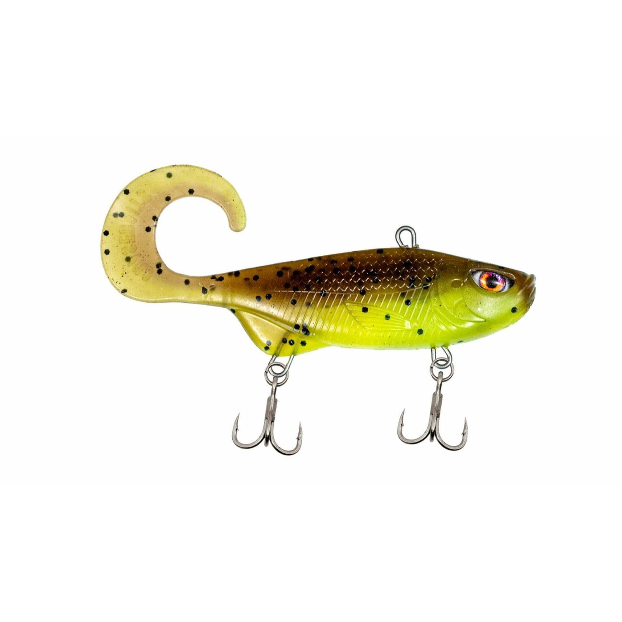 Chasebaits - Leurre Souple -  Curly Vibe - 8.5cm / 13g - 06 Lime Tiger - Leurre Souple - Jaune|marron - No Size - Decathlon