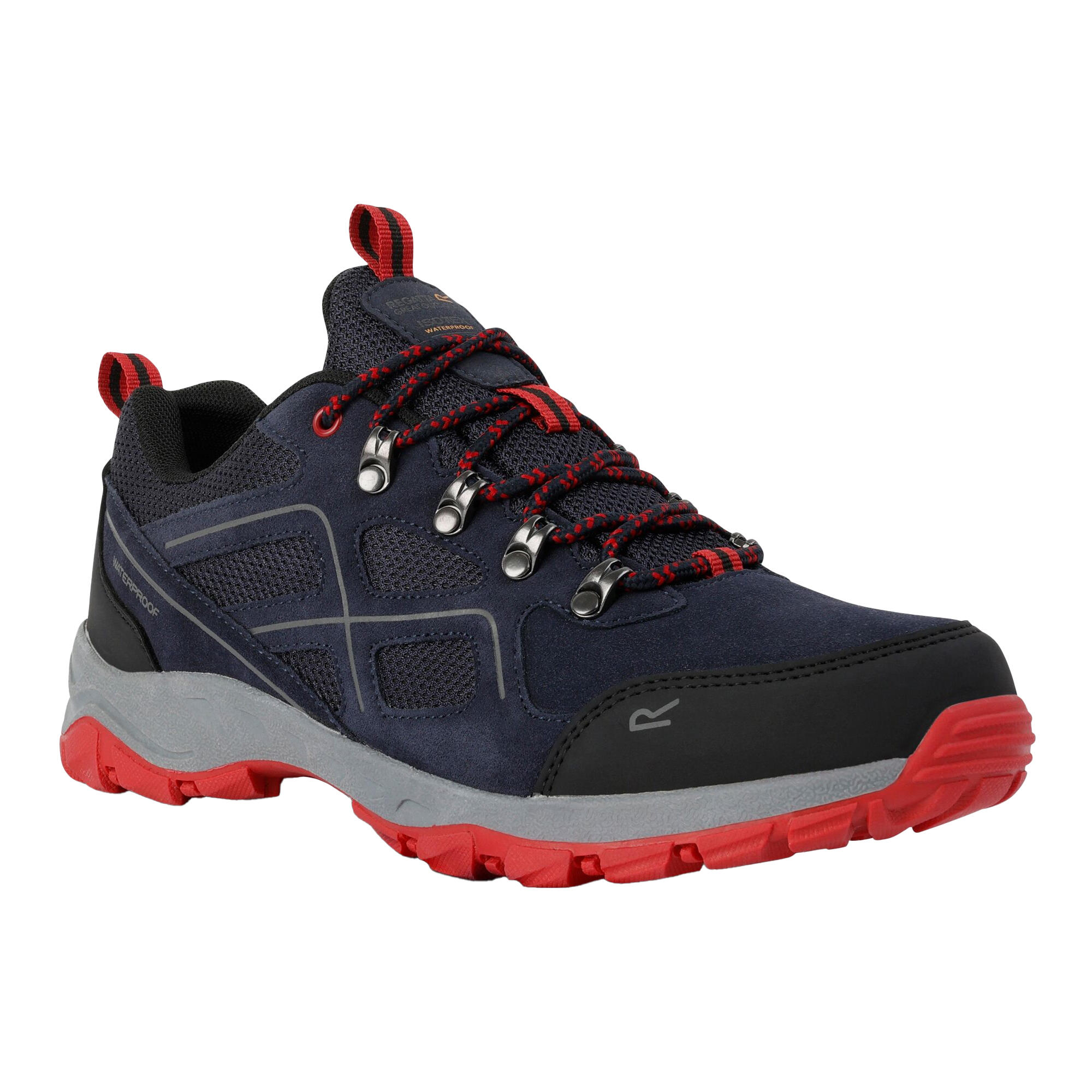 navy blue / royal red