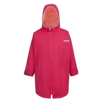 Peignoir À Langer Imperméable Enfant (Rose Fluo / Rose Coquillage)