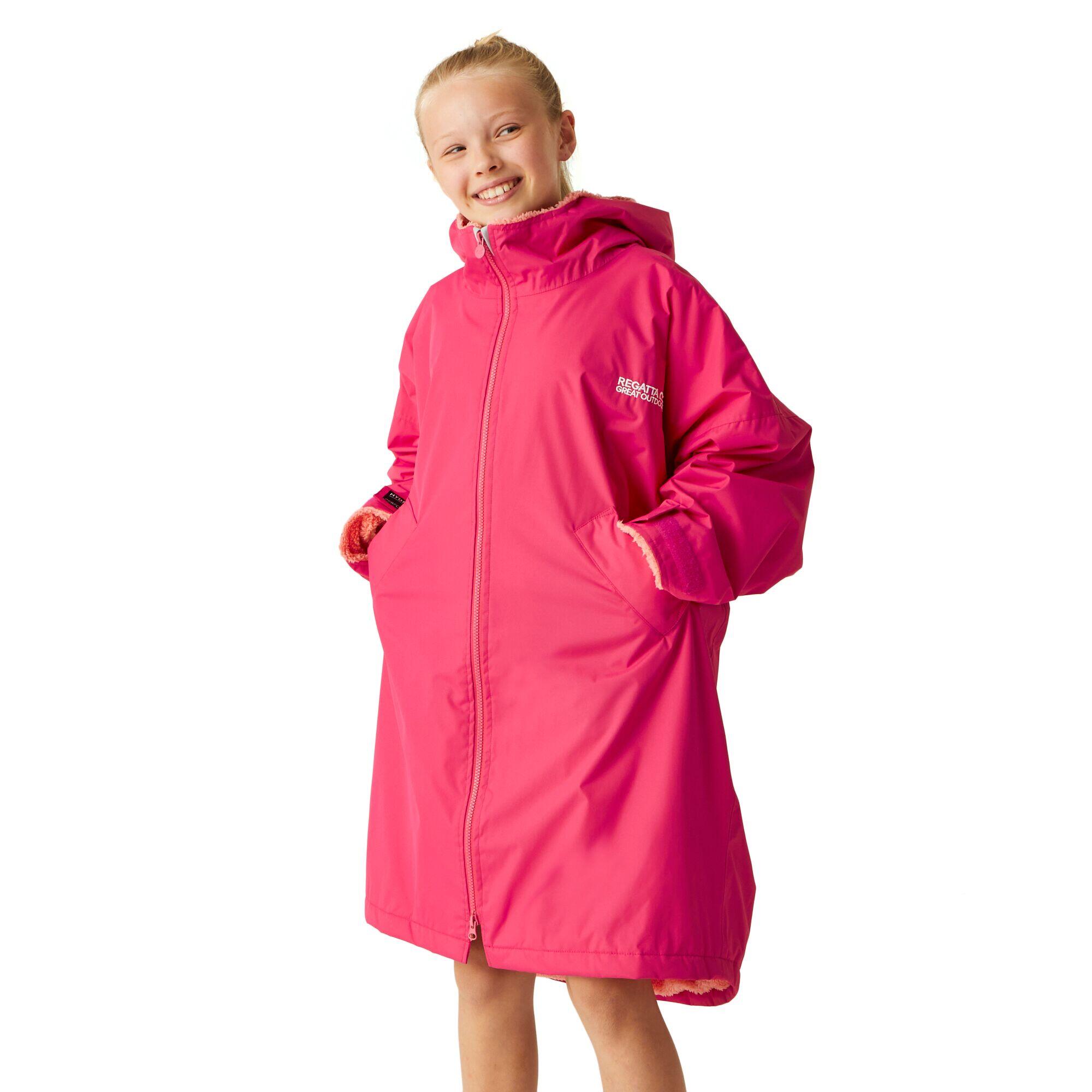 Roupão para mudar de roupa para crianças (Poção cor-de-rosa/Casca cor-de-rosa) 4/5