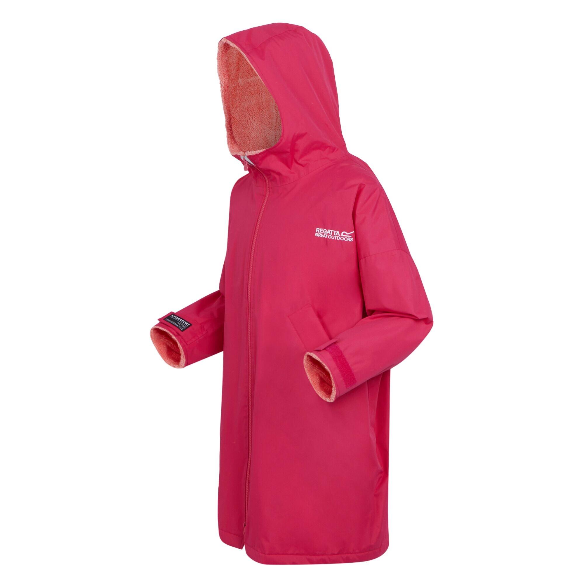 Roupão para mudar de roupa para crianças (Poção cor-de-rosa/Casca cor-de-rosa) 3/5