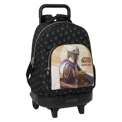 Mochila Escolar con Ruedas The Mandalorian This is the way Negro