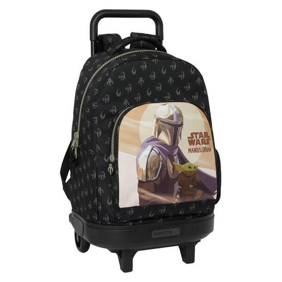 Mochila Escolar con Ruedas The Mandalorian This is the way Negro