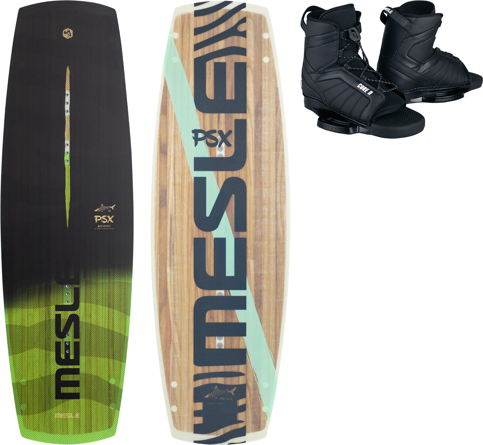 Wakeboard Set PSX 135 cm mit Core Bindung Seilbahn Flexboard Kinder 1/3