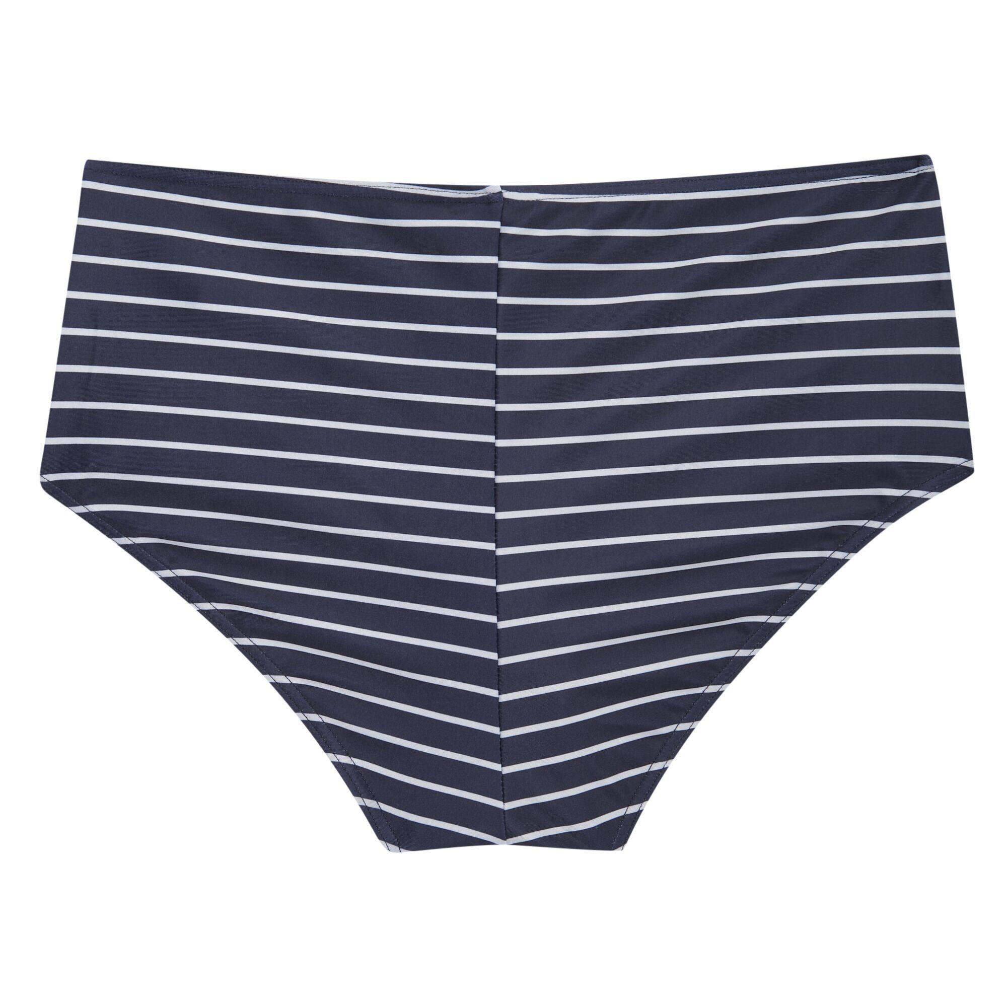 "Paloma" Bikinihöschen Strukturiert für Damen Marineblau/Weiß 2/4