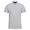 Heren Tadeo Polo Shirt (Zilver Grijs/Wit)