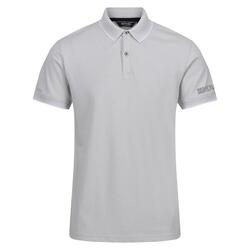 Heren Tadeo Polo Shirt (Zilver Grijs/Wit)