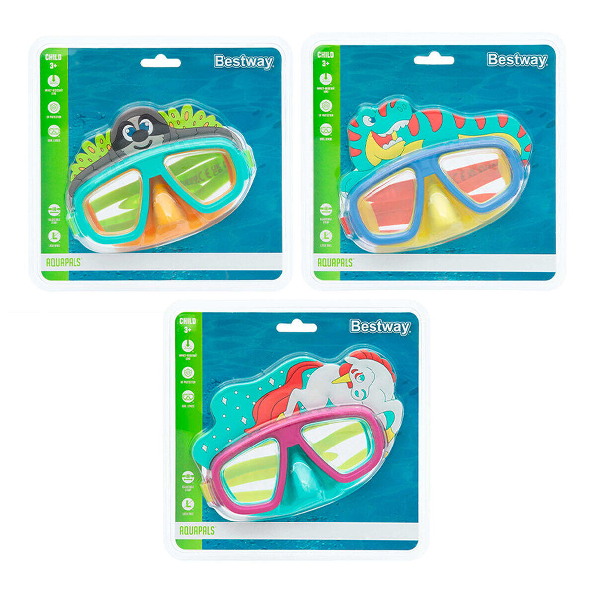 Mascara de buceo Bestway Multicolor 5/7