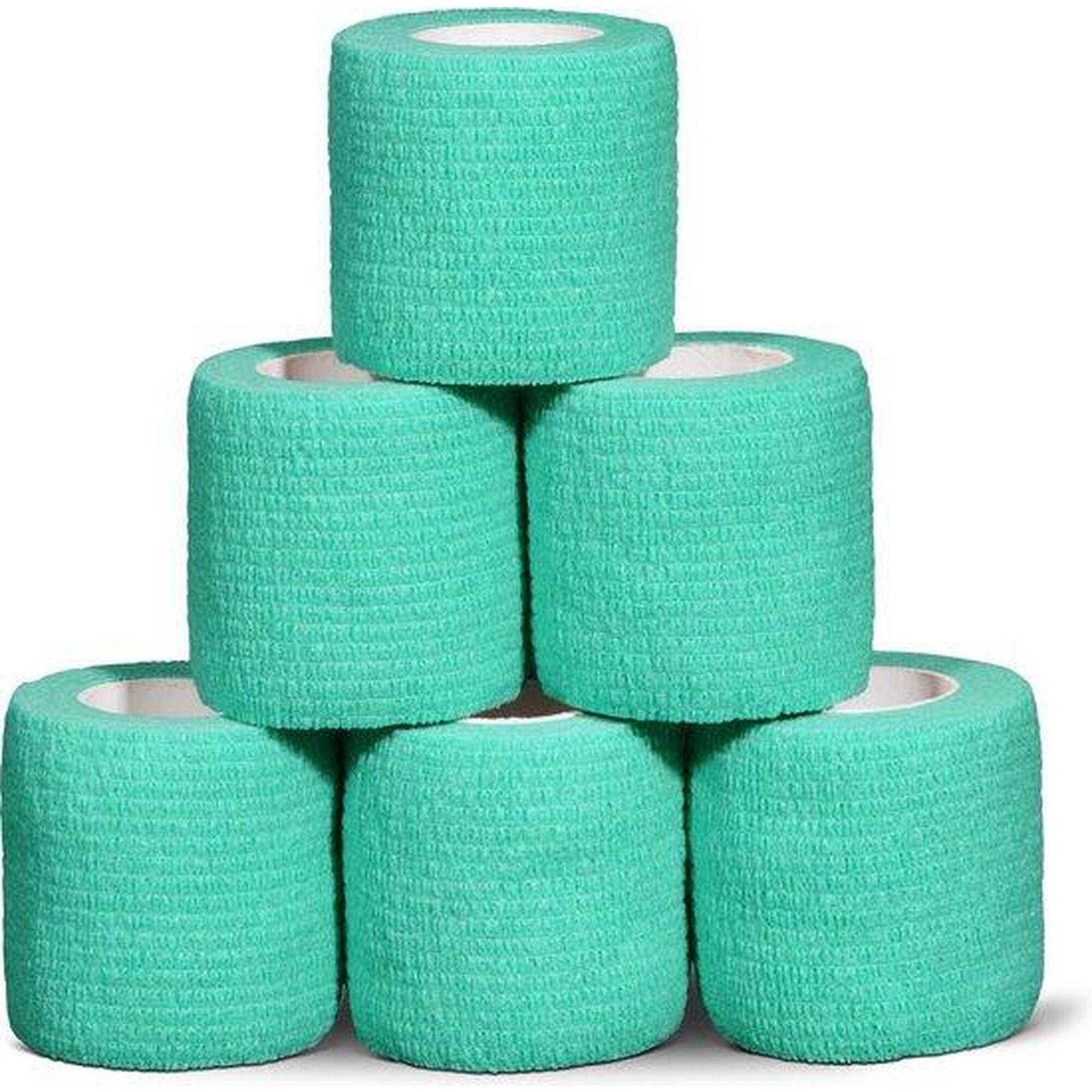 Sport ondertape bandage 6 rollen groen