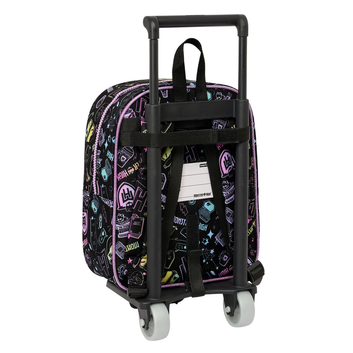 Mochila Escolar con Ruedas Monster High Negro 3/3