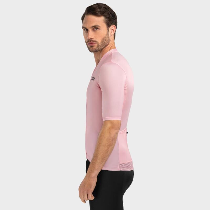 Maillot vélo manches courtes homme Cyclisme M2 Ronda Rose Bonbon