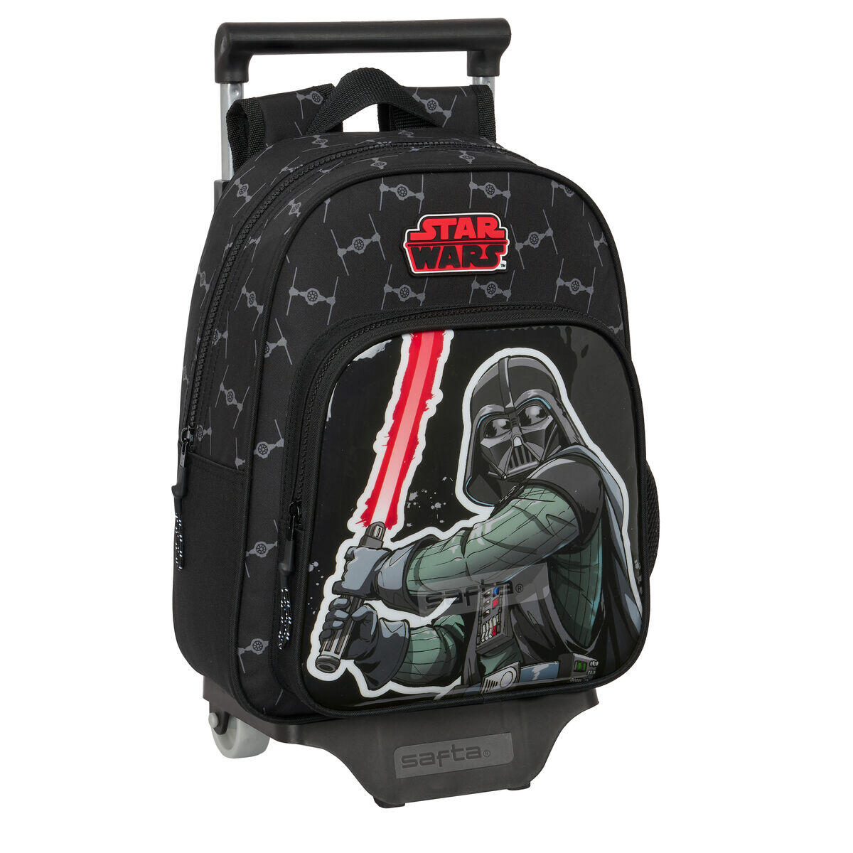 DISNEY Schoolrugzak met Wielen Star Wars The fighter Zwart