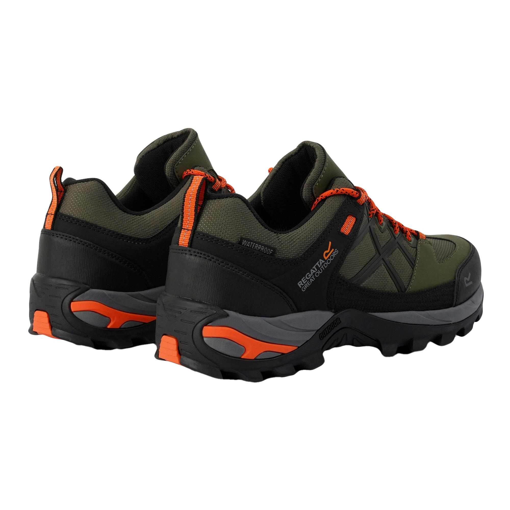 Chaussures De Marche SAMARIS Homme (Vert Cyprès / Orange Flamboyant) 2/5