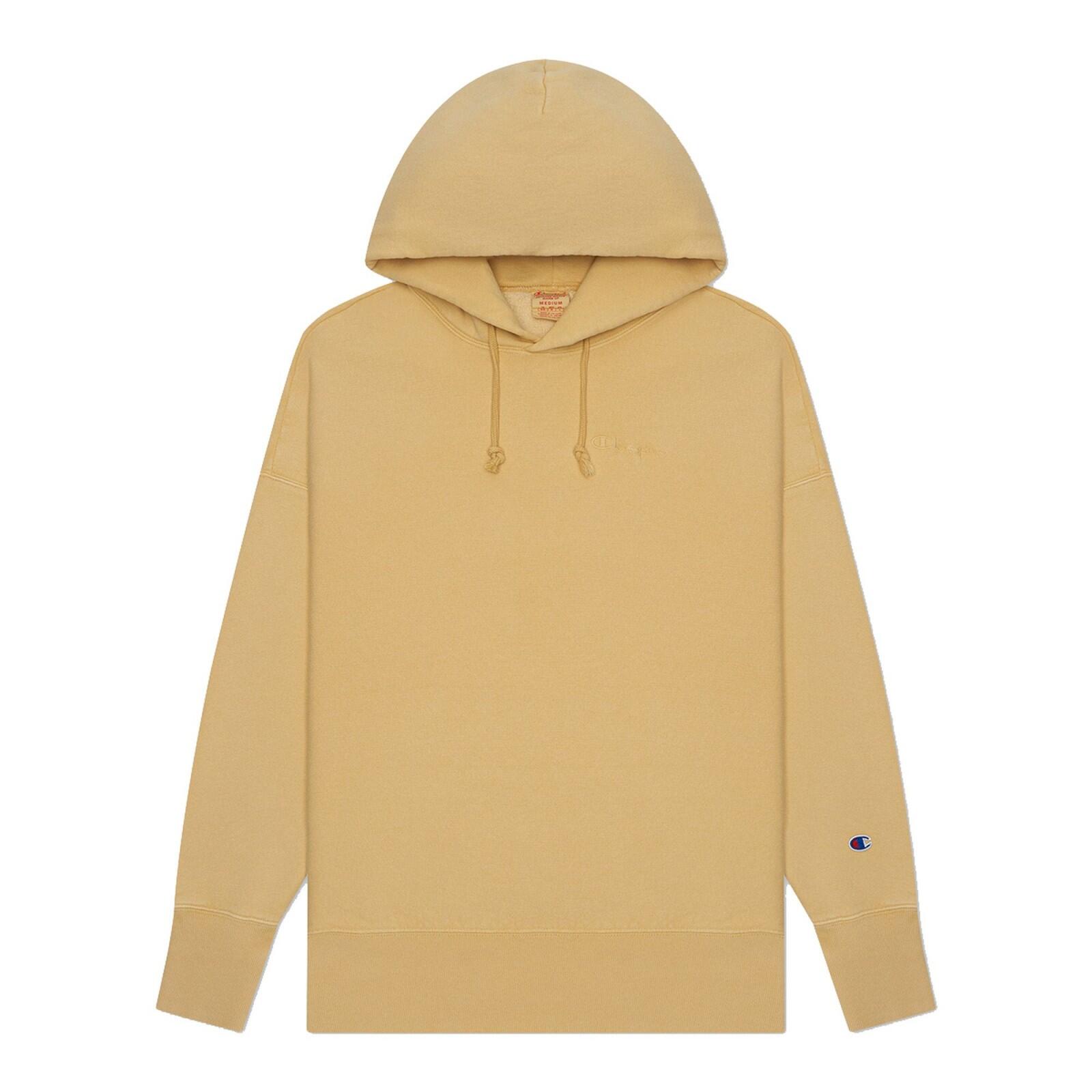 Champion - Reverse Weave Small Script Logo Hooded  Sweat-shirt Homme - Sweat-shirt - Beige - 38 S - Decathlon