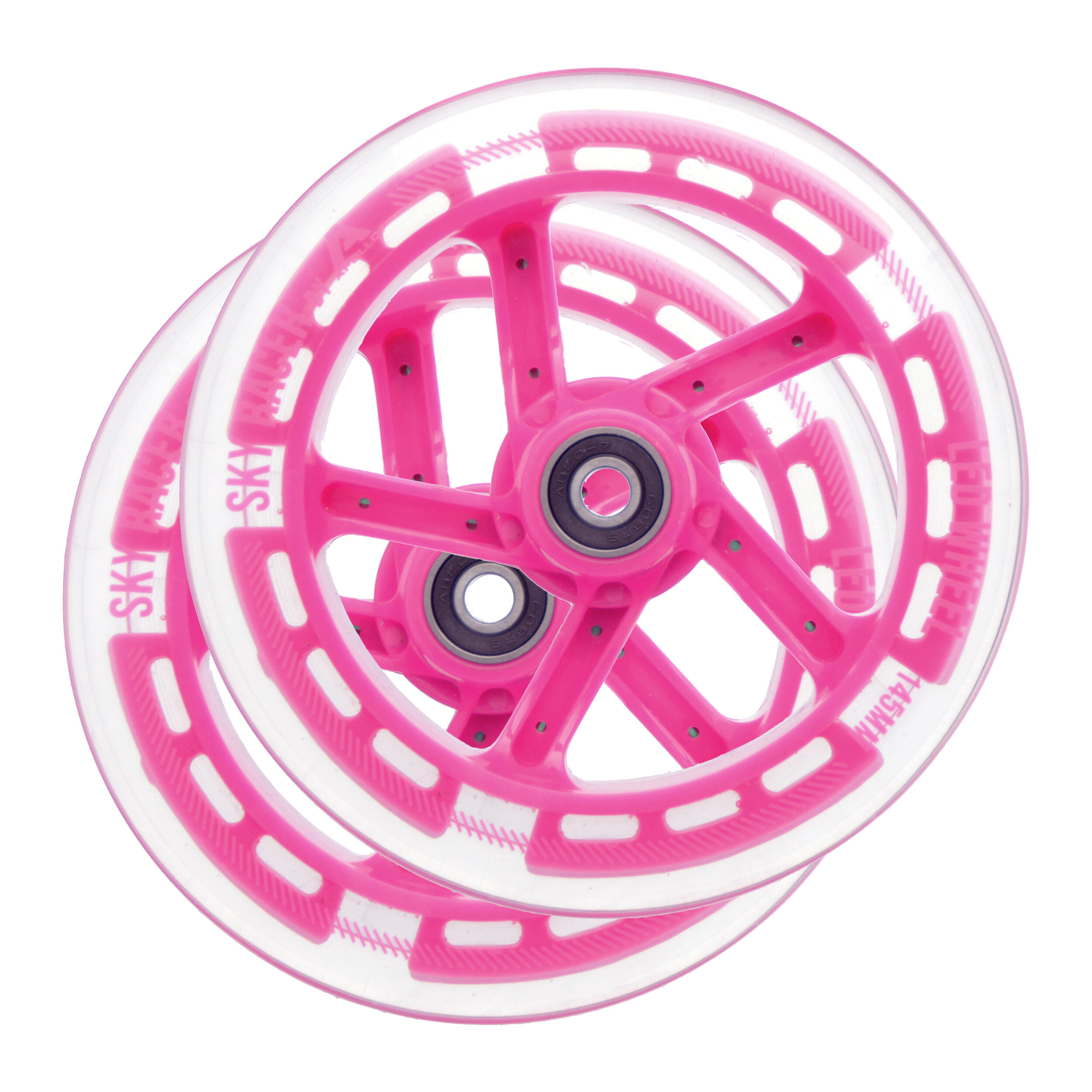 Apollo - Roue De Trottinette Adulte 145mm Pro Abec 7 Avec Led - Roue - Rose - 145 Mm - Decathlon
