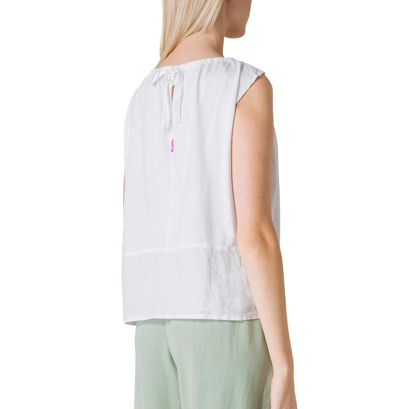 Deha T-Shirt Combindé Haut En Lin Femme