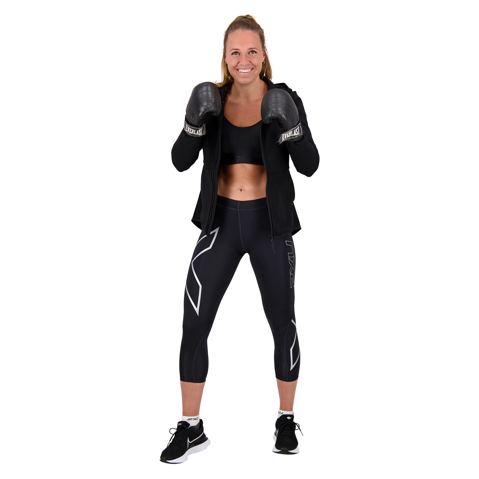 2XU Core Compression Womens Black/Silver Tights 2/5