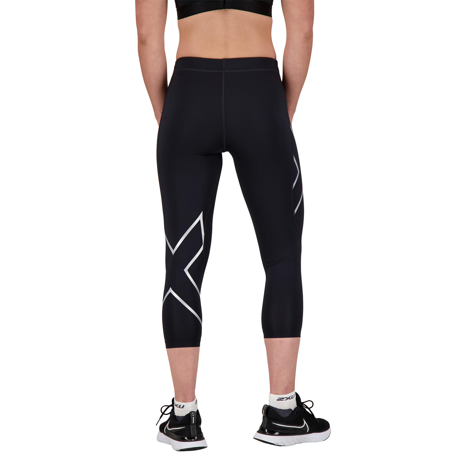 2XU Core Compression Womens Black/Silver Tights 3/5