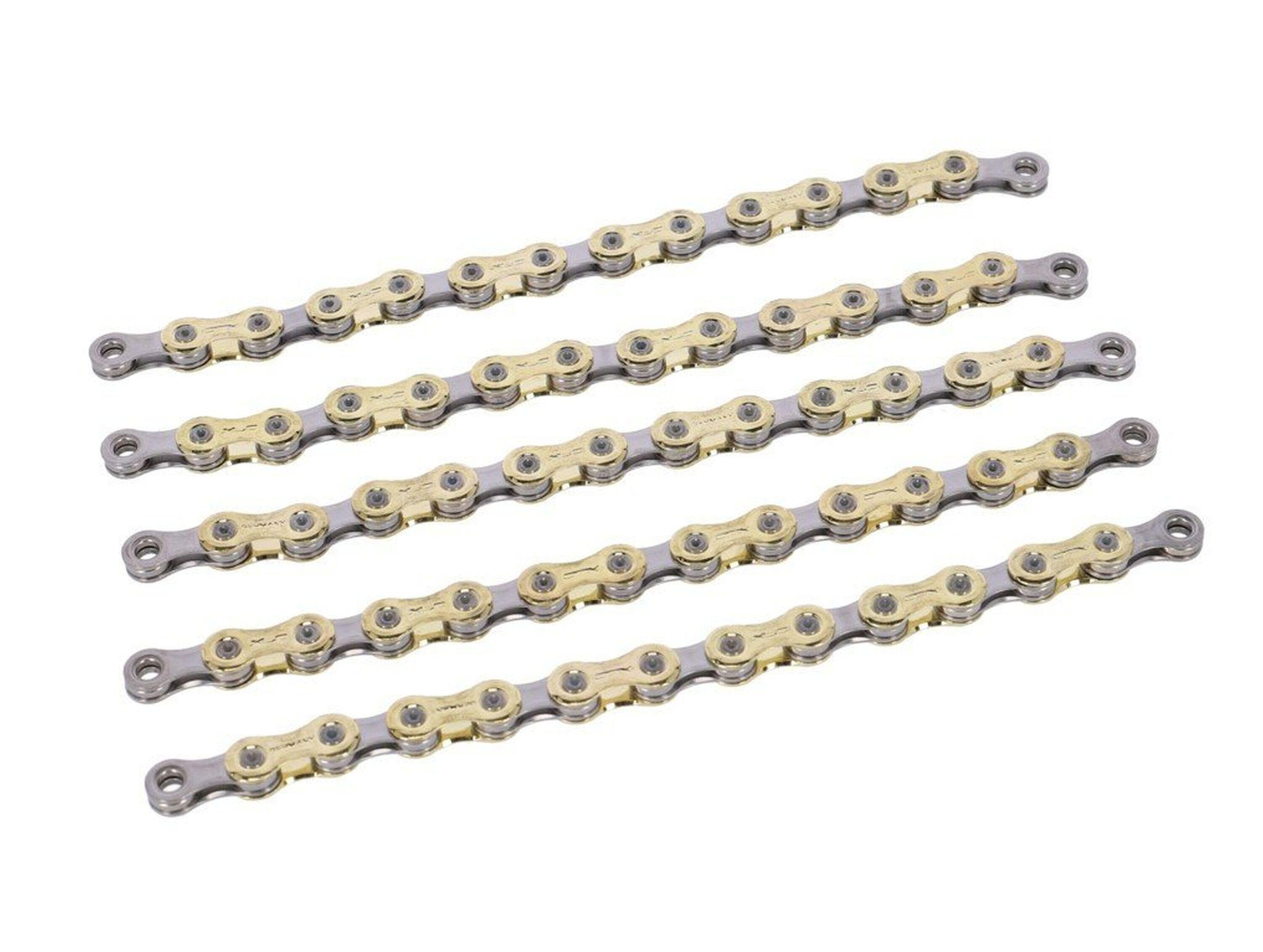 XLC XLC Catena da bicicletta CC-C05, 1/2 x 11/128, 118 Gl. 11-f., oro/argento