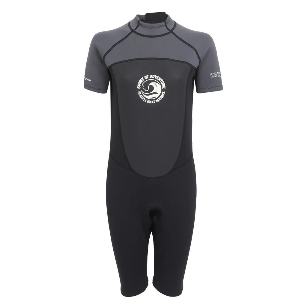 Womens/Ladies Shorty Wetsuit (Dark Grey/Black)