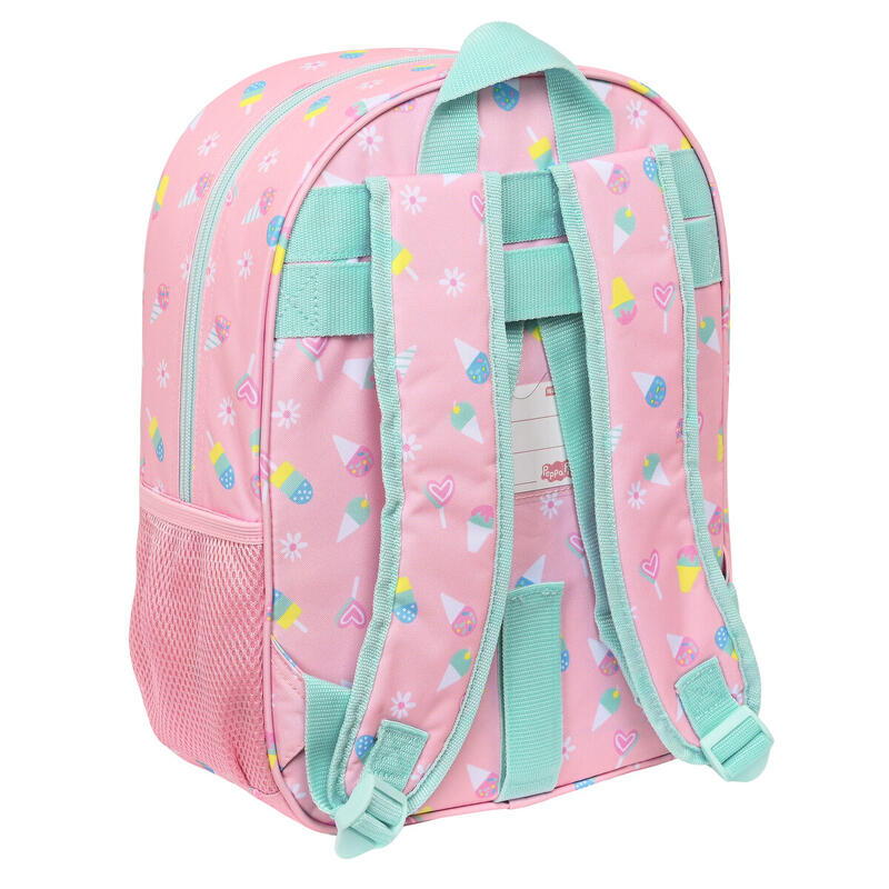 Mochila Escolar Peppa Pig Ice cream Rosa