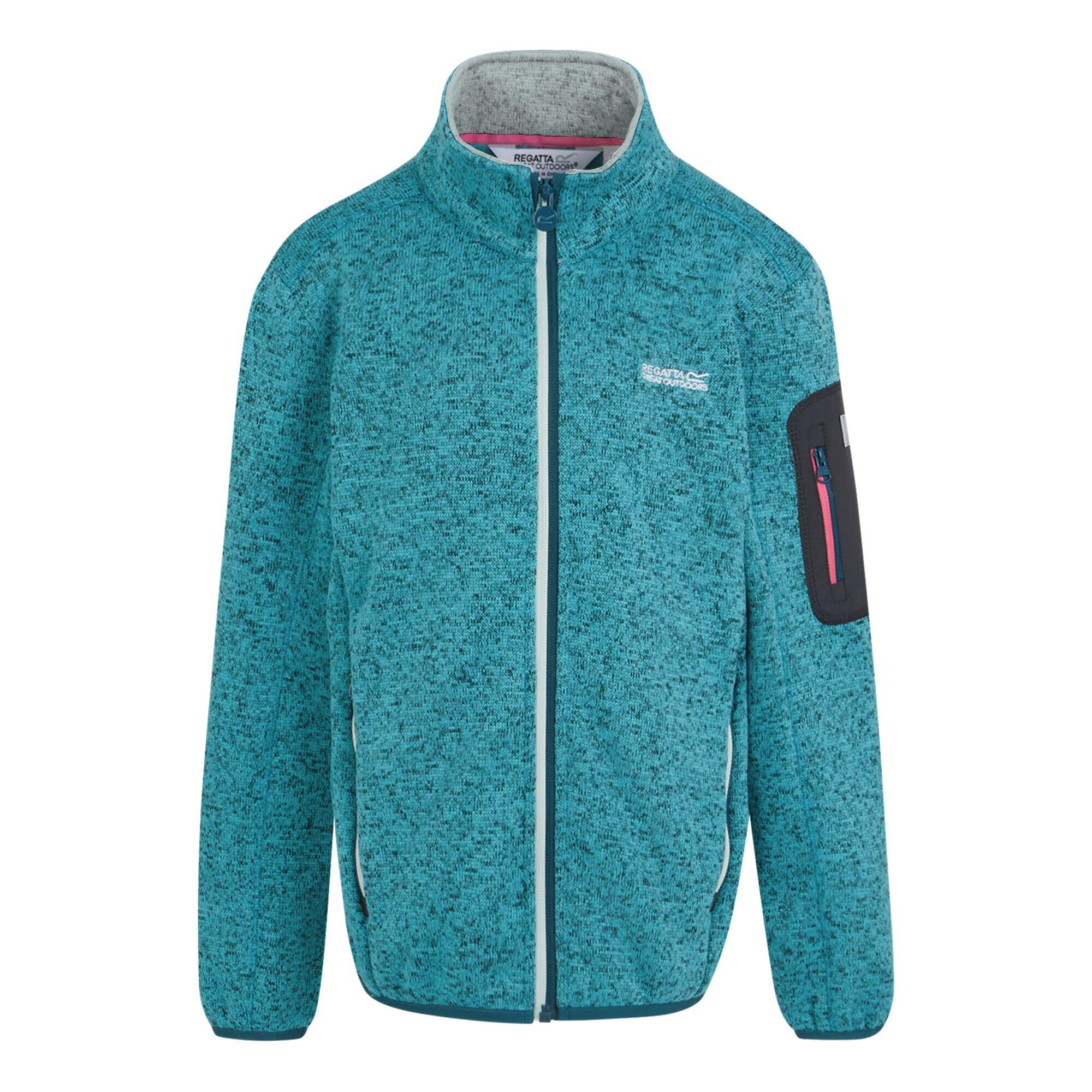 NEWHILL Children's fleece jacket (Tahoe blue / Washed turquoise)