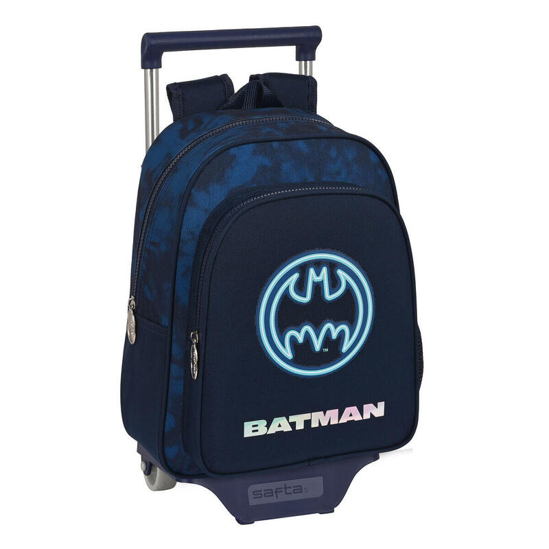 Mochila Escolar con Ruedas Batman Legendary Azul marino