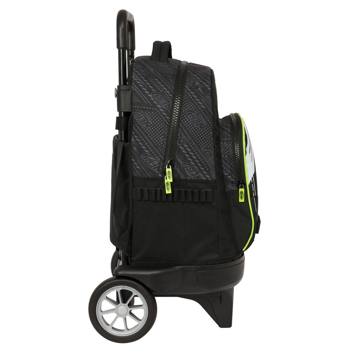 Mochila Escolar con Ruedas Nerf Get ready Negro 2/3