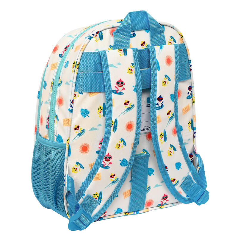 Mochila Escolar Baby Shark Surfing Azul