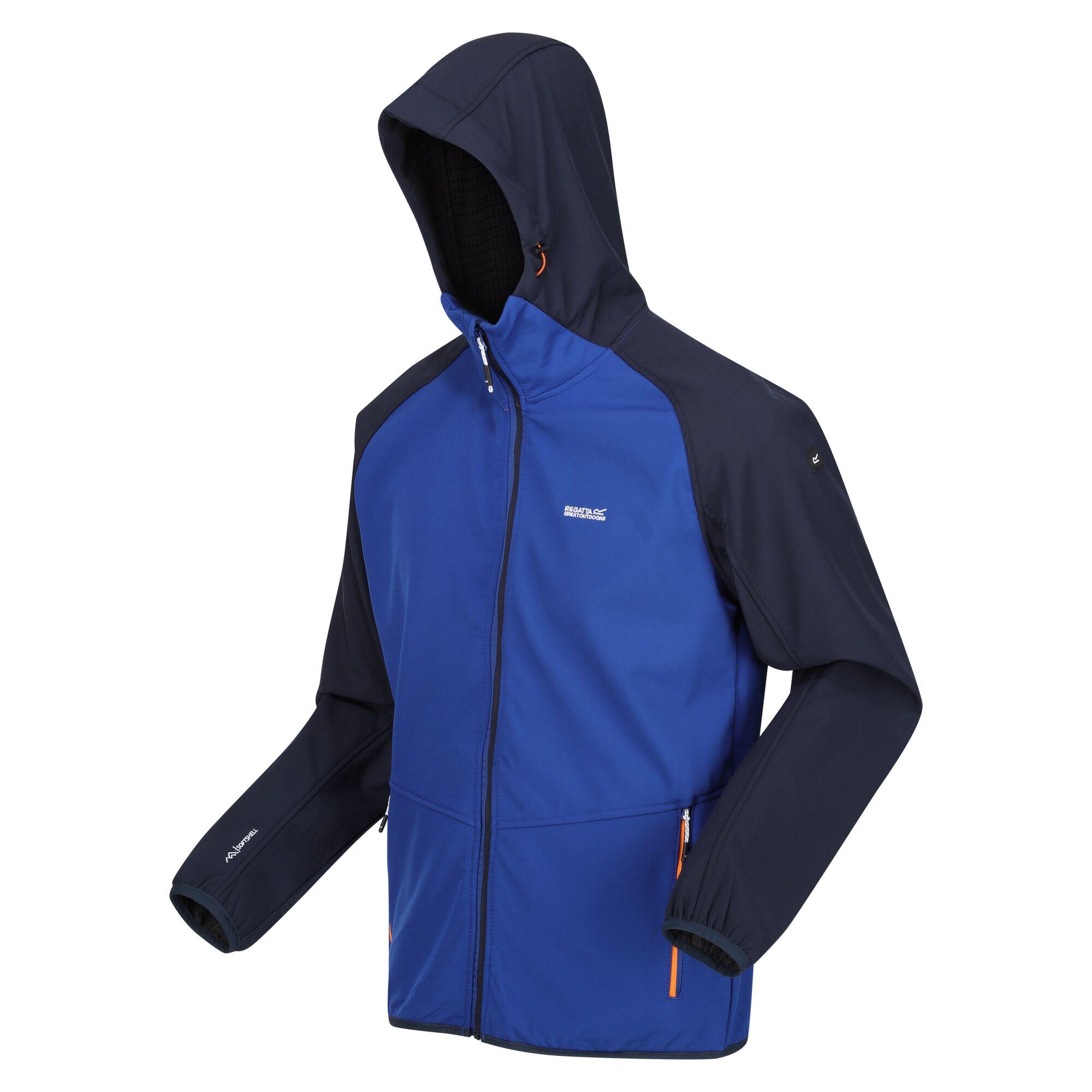 Men's AREC jacket (Royal blue / Navy blue / Khaki orange)