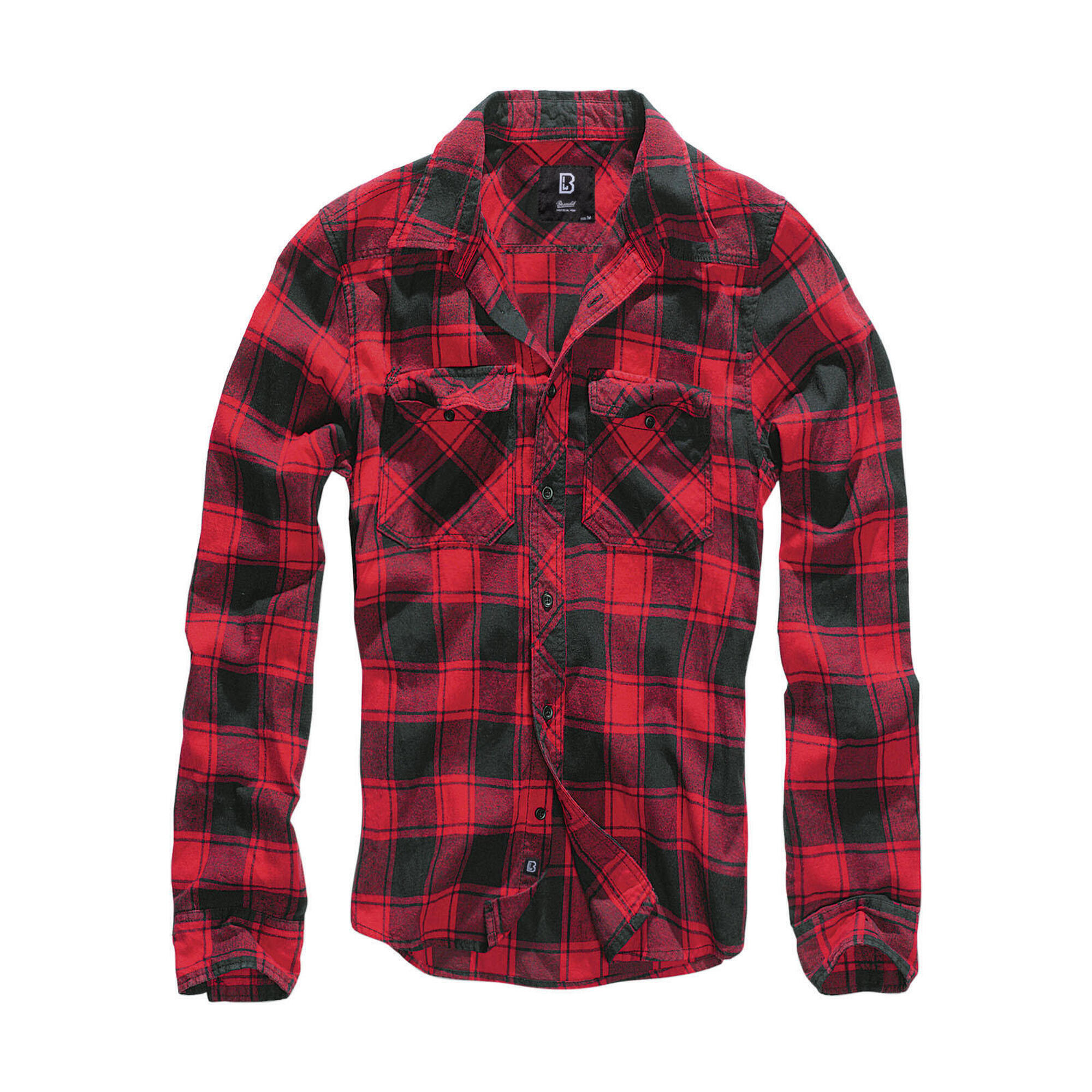 Brandit - Brandit Vêtements 4002-41 Brandit Check Shirt - Polo Manches Longues - Noir|rouge - Decathlon