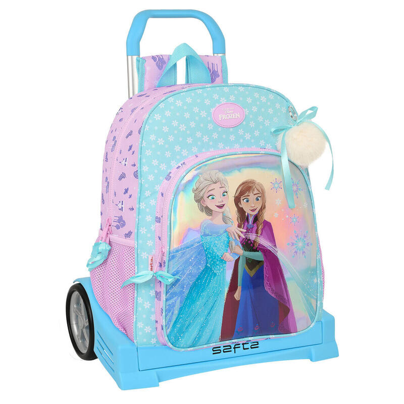 Mochila Escolar con Ruedas Frozen Cool days Azul cielo