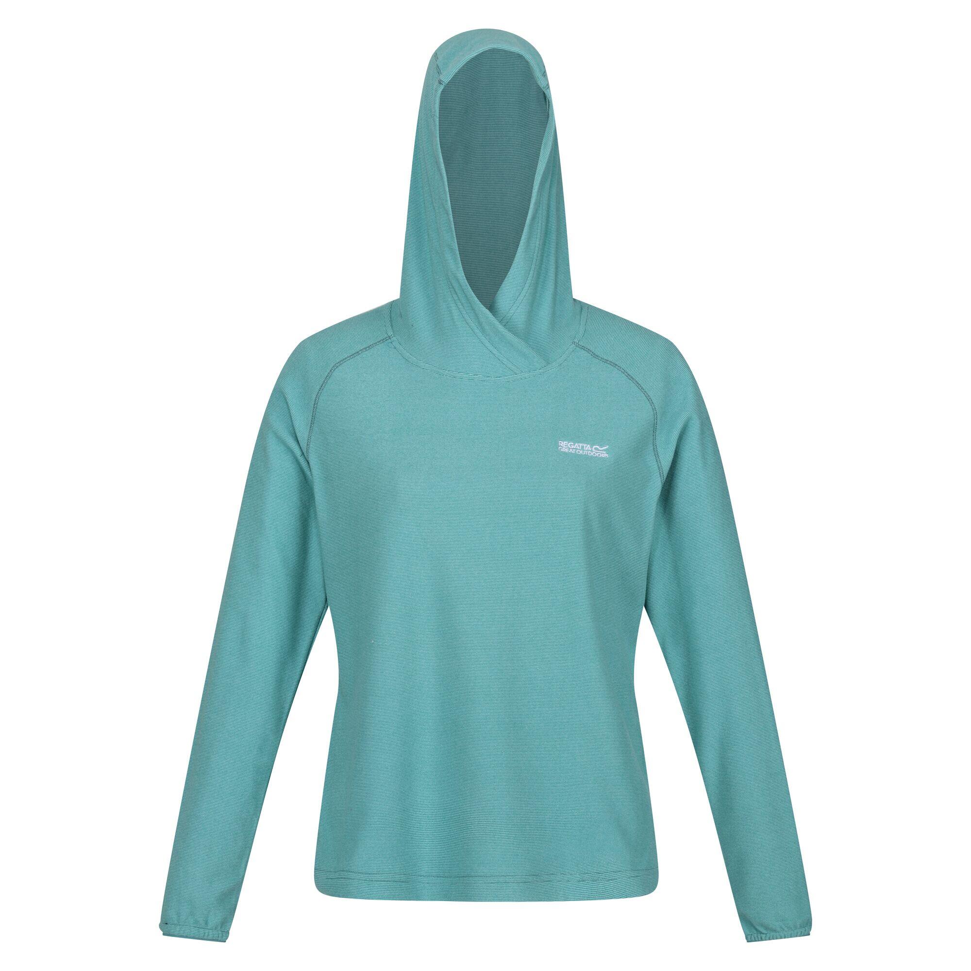 MONTES Women's hoodie (Jade blue / Pale turquoise)