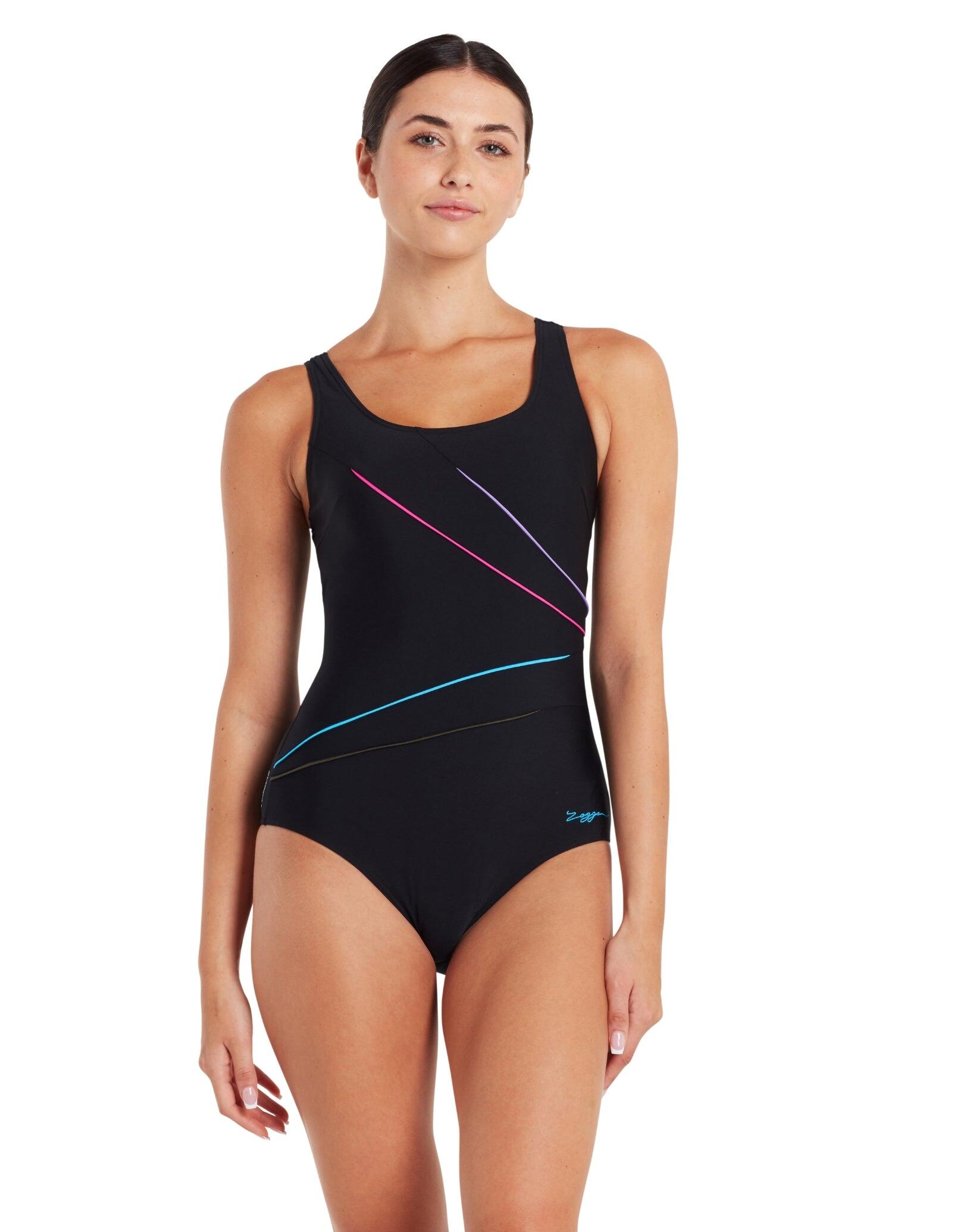 ZOGGS Zoggs Macmasters Scoopback Swimsuit - Black/Multicolour