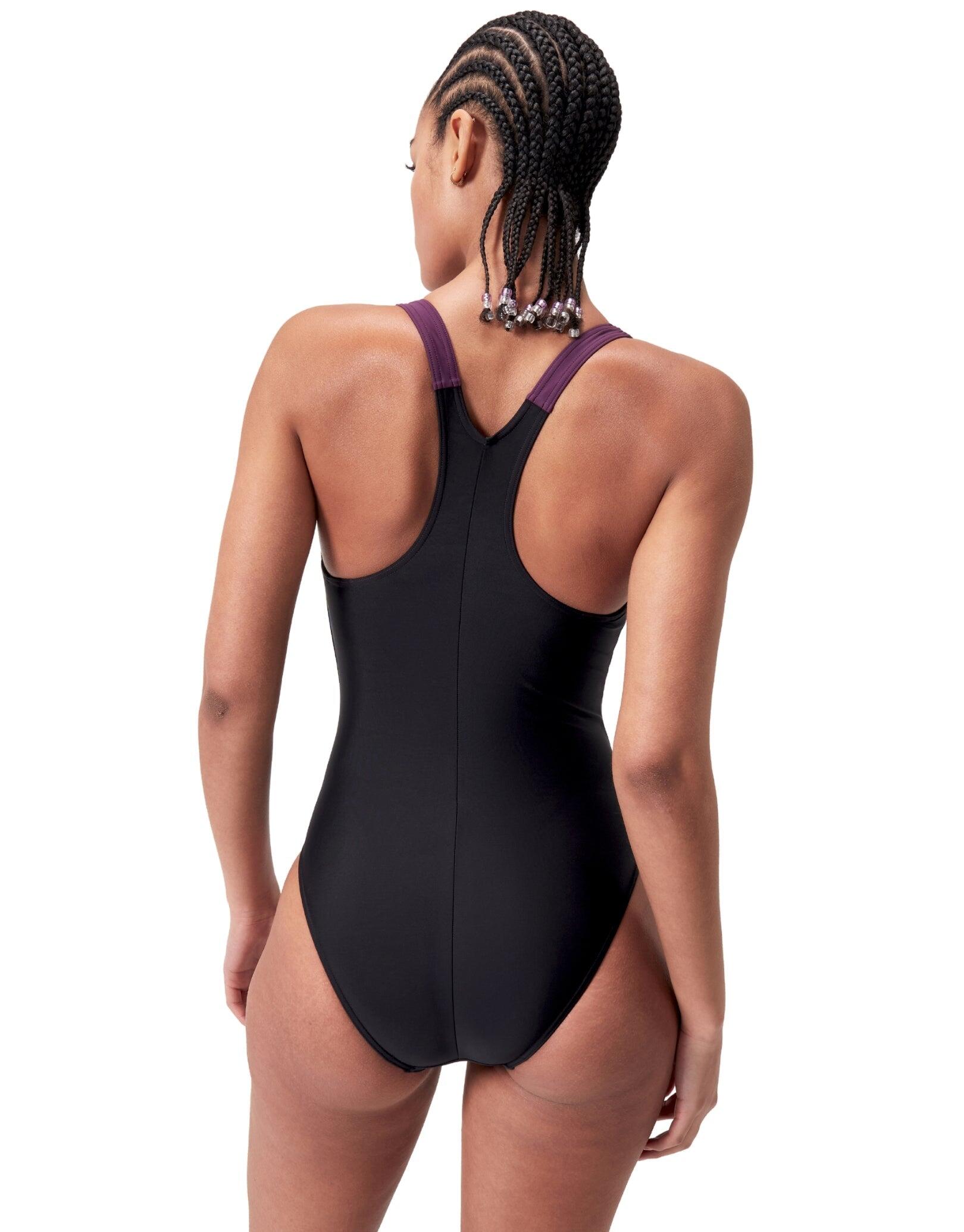 Maillot de bain Speedo Hyperboom Splice Racerback Noir/Violet 2/5