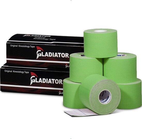 GLADIATOR SPORTS Gladiator Sports Kinesiotape (6 rollen ) – Groen