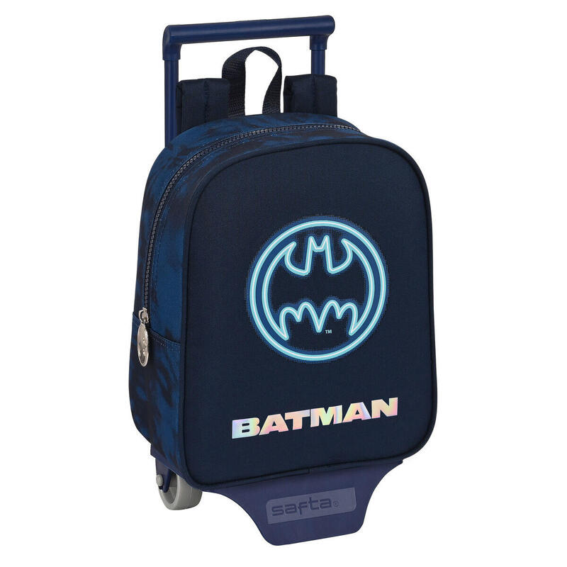 Mochila Escolar con Ruedas Batman Legendary Azul marino