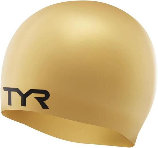 Cuffia da nuoto in silicone solido TYR - Oro