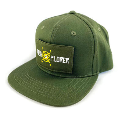 SNAPBACK CAP GRÜN mit 3 Scratch Raubfische (2+1 gratis)