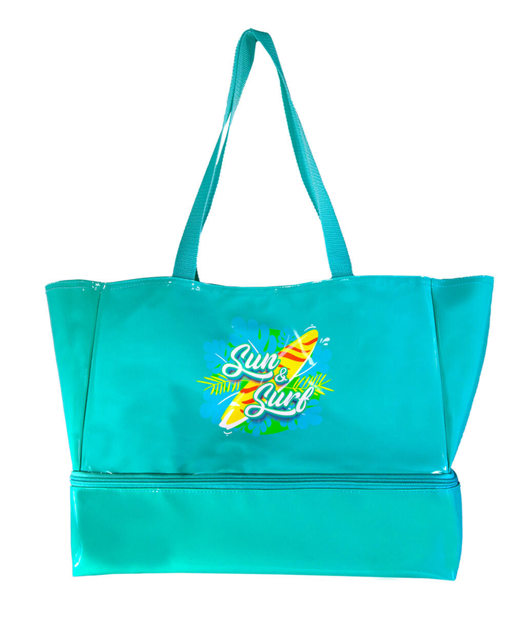 SUN & SURF BOLSA DE PRAIA TURQUESA + COOLER 14L