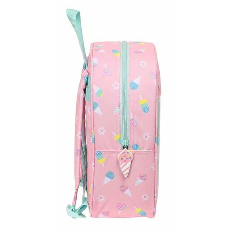 Mochila Escolar Peppa Pig Ice cream Verde