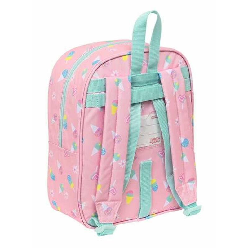 Mochila Escolar Peppa Pig Ice cream Verde