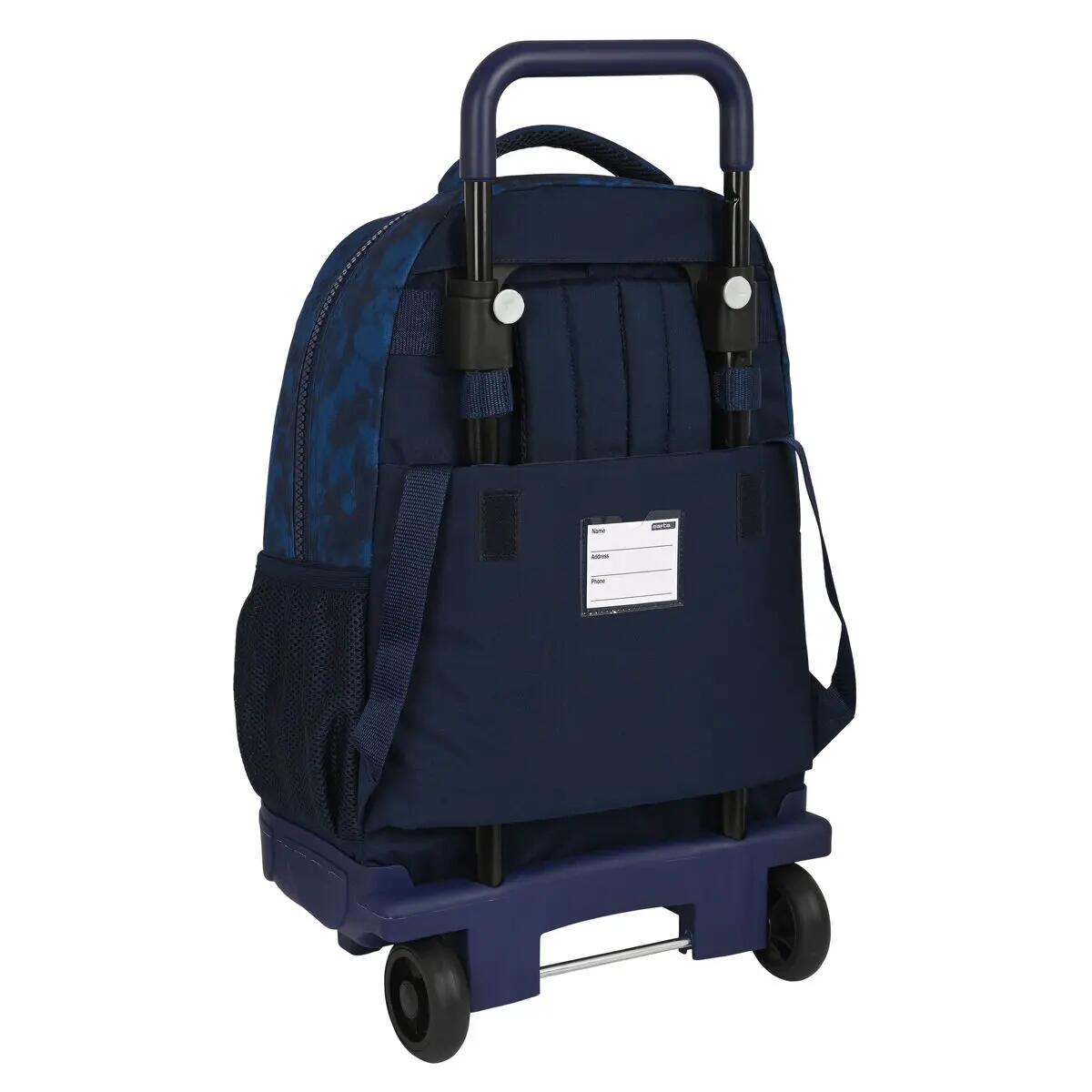 Mochila Escolar con Ruedas Batman Legendary Azul marino 3/3