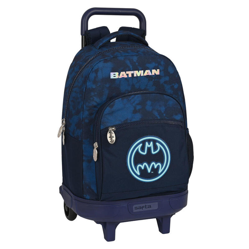 Mochila Escolar con Ruedas Batman Legendary Azul marino