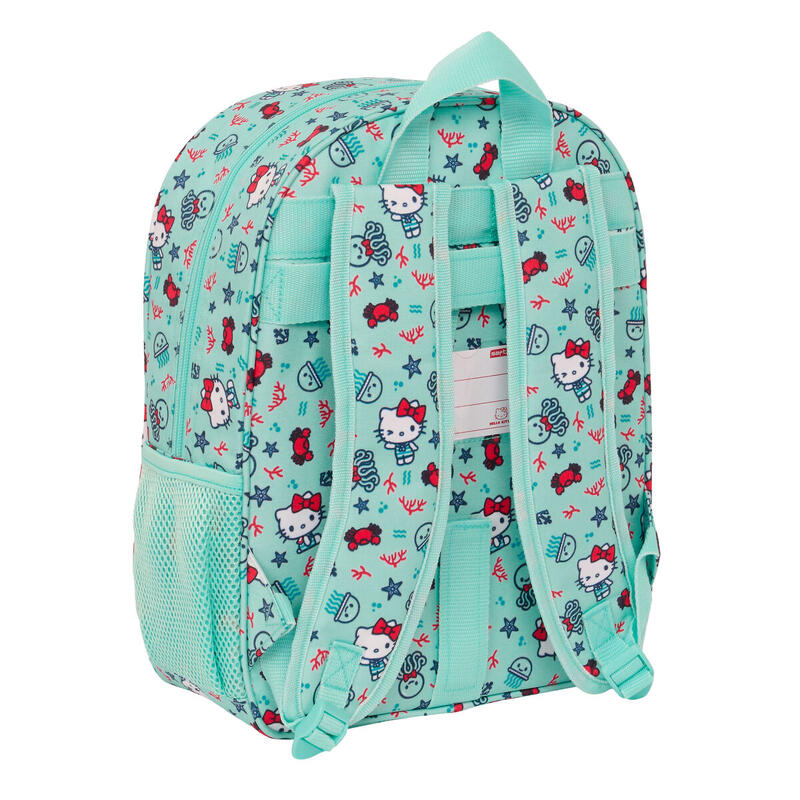 Mochila Escolar Hello Kitty Sea lovers Turquesa