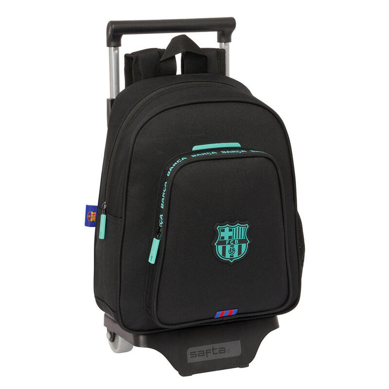 Mochila Escolar con Ruedas F.C. Barcelona Negro