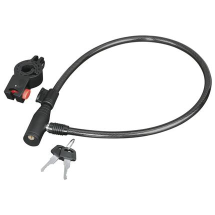 HAMA Fahrrad-Kabelschloss 65 cm, Schwarz