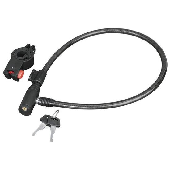 HAMA Fahrrad-Kabelschloss 65 cm, Schwarz