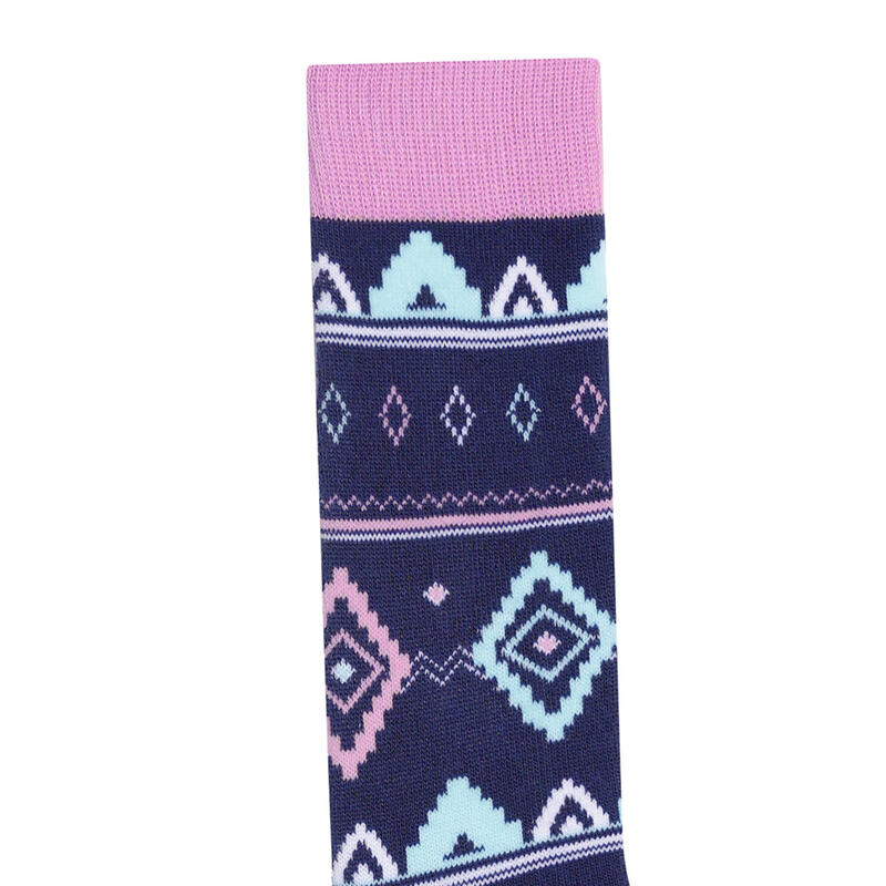 Chaussettes de ski Enfant (Rose pâle / Denim sombre)